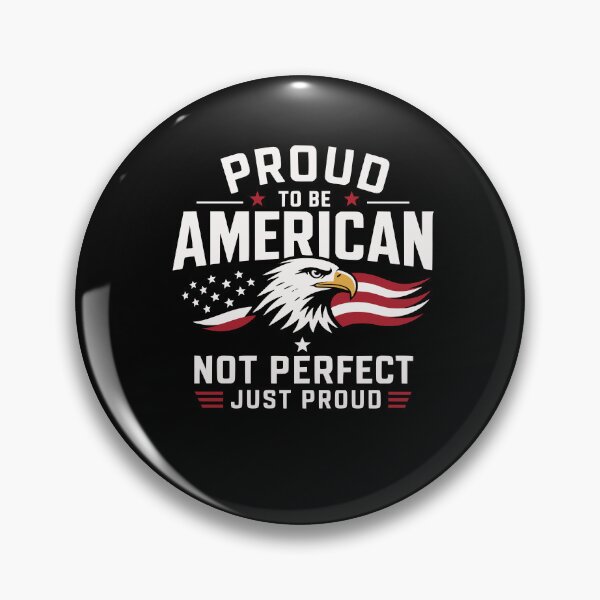 Item preview, Proud to be American, not perfect – just proud designed and sold by FreshPixelArt.