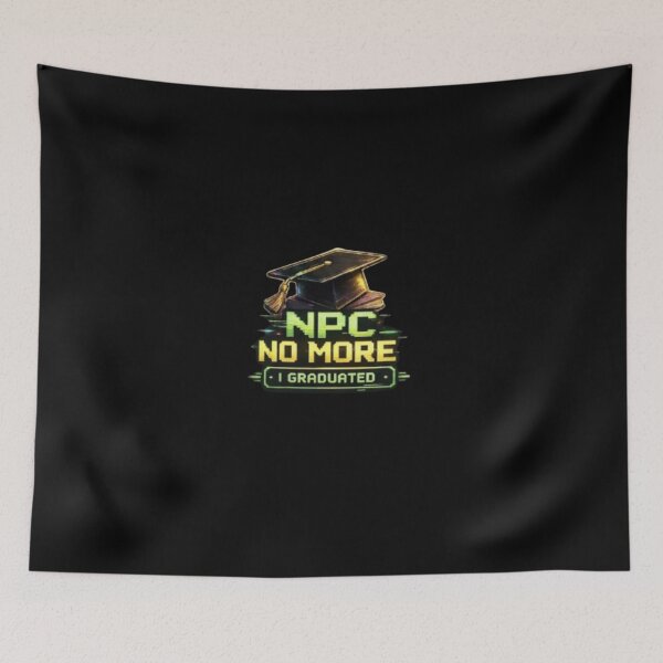 Item preview, NPC No More Graduation Shirt – Funny Gamer Graduation Meme College Graduate Gift designed and sold by Line-Mood1⭐️⭐️⭐️⭐️⭐️.