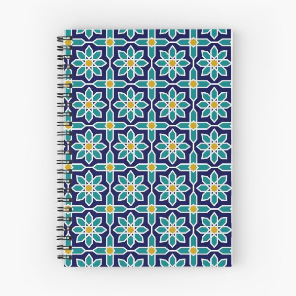 Item preview, Navy Ochre and Teal Mediterranean tile mosaic designed and sold by findlost.
