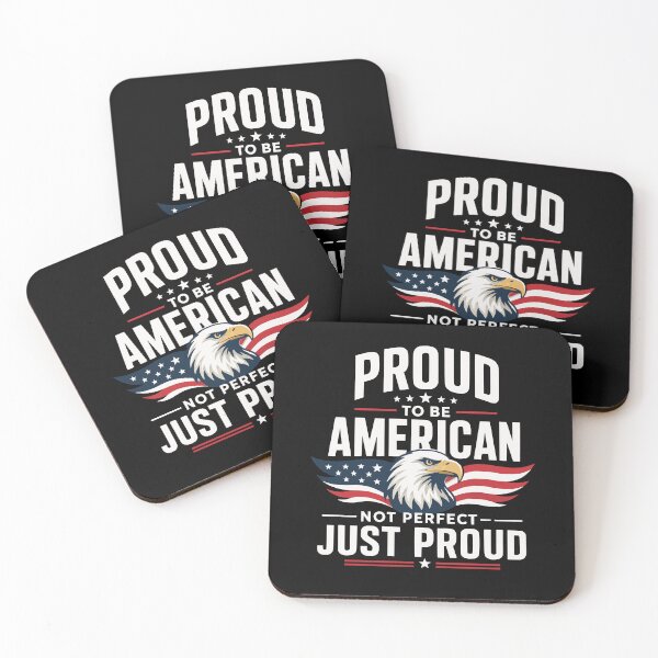 Item preview, Proud to be American, not perfect – just proud designed and sold by FreshPixelArt.