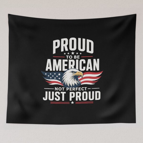 Item preview, Proud to be American, not perfect – just proud designed and sold by FreshPixelArt.