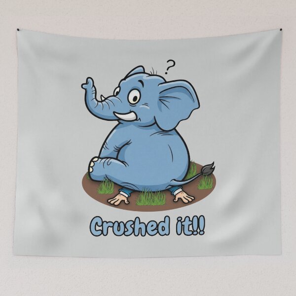Item preview, Silly Elephant Pun - Crushed It designed and sold by Marlette LLC.