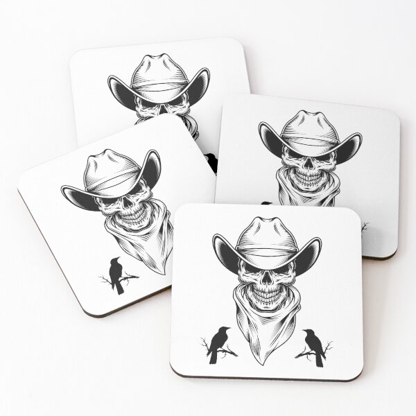 Item preview, Cowboy Skull Line Art designed and sold by Carftastic.