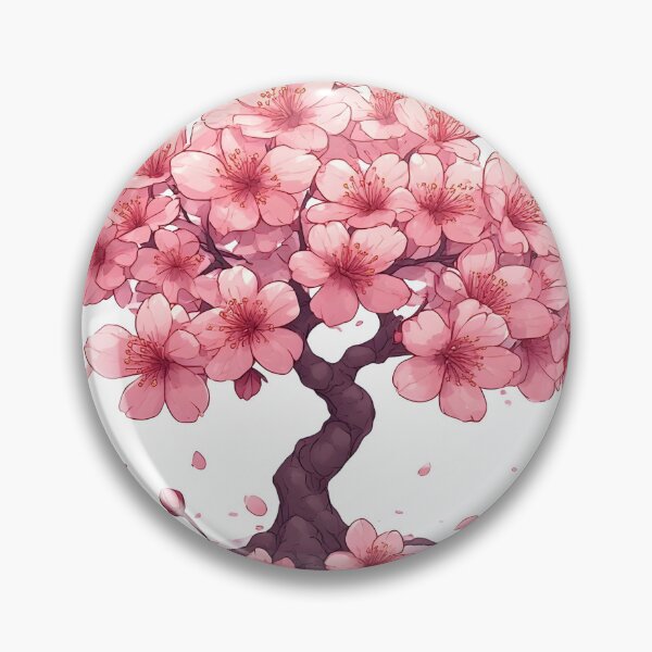 Item preview, Mini Sakura Tree in Full Bloom – Pink Cherry Blossom Illustration designed and sold by Karolina’s Cozy Creations.