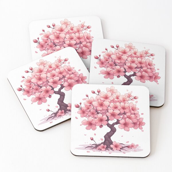Item preview, Mini Sakura Tree in Full Bloom – Pink Cherry Blossom Illustration designed and sold by Karolina’s Cozy Creations.