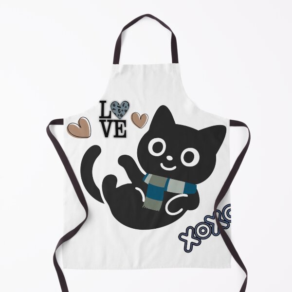 Item preview, Cute Black Cat Love - Kawaii Kitten Illustration designed and sold by Heartbeat Studio by Yederlin.