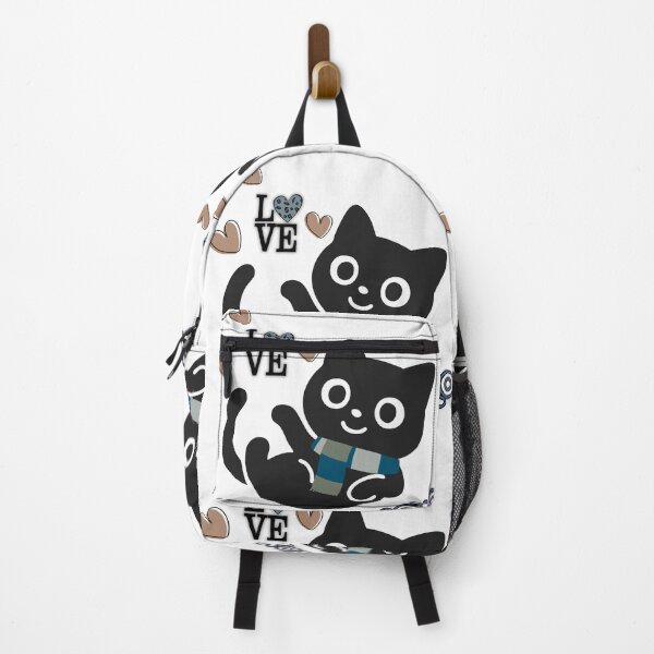 Item preview, Cute Black Cat Love - Kawaii Kitten Illustration designed and sold by Heartbeat Studio by Yederlin.