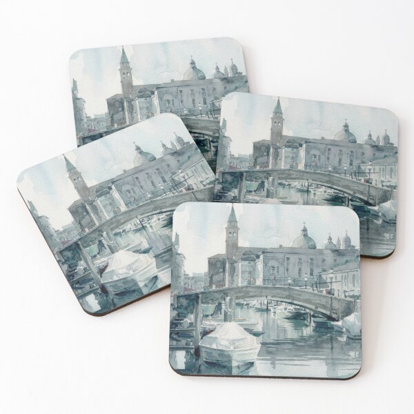 Item preview, Chioggia Venice Canal Watercolor Scene designed and sold by caracatita75.