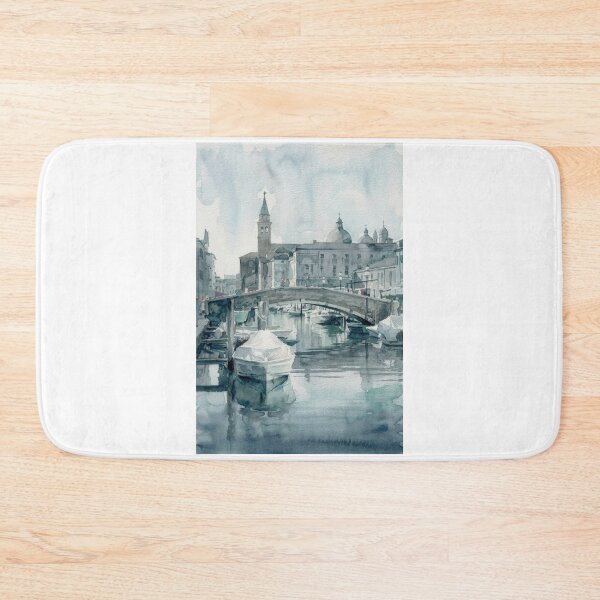 Item preview, Chioggia Venice Canal Watercolor Scene designed and sold by caracatita75.