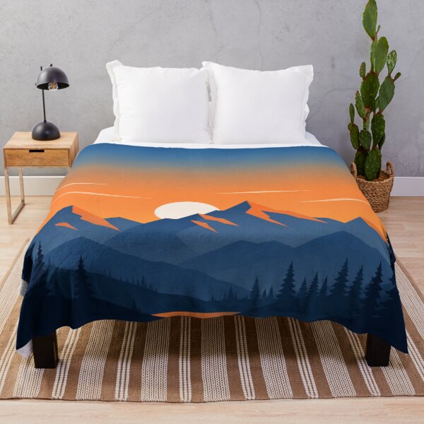Item preview, Mountain Sunrise Geometric Minimalist Art | Nature Lover Outdoor Adventure designed and sold by irfanshikh.