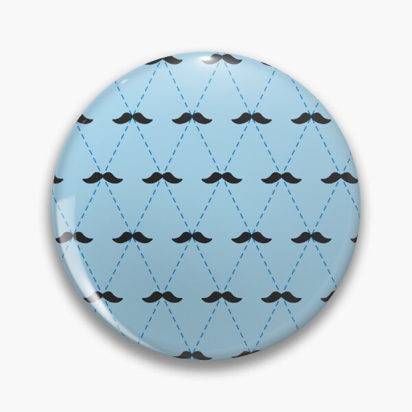 Item preview,   Argyle Blue Pattern with mustache designed and sold by CHERRY--SHOP.