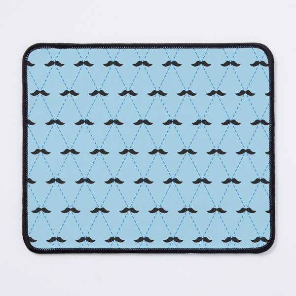Item preview,   Argyle Blue Pattern with mustache designed and sold by CHERRY--SHOP.