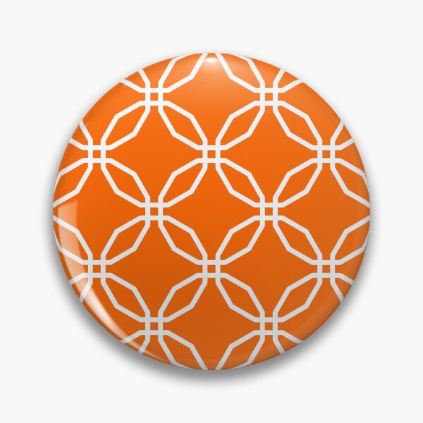 Item preview, Safety orange & white interconnected shapes designed and sold by Mint + Midnight.