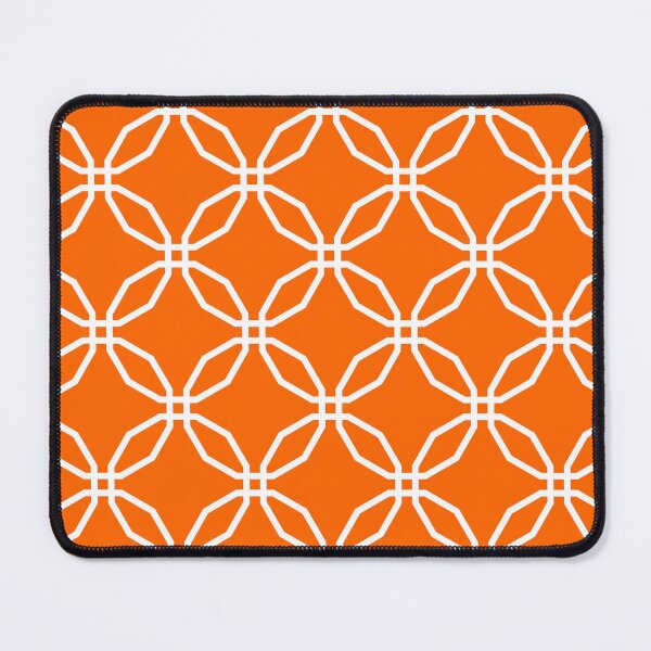 Item preview, Safety orange & white interconnected shapes designed and sold by Mint + Midnight.