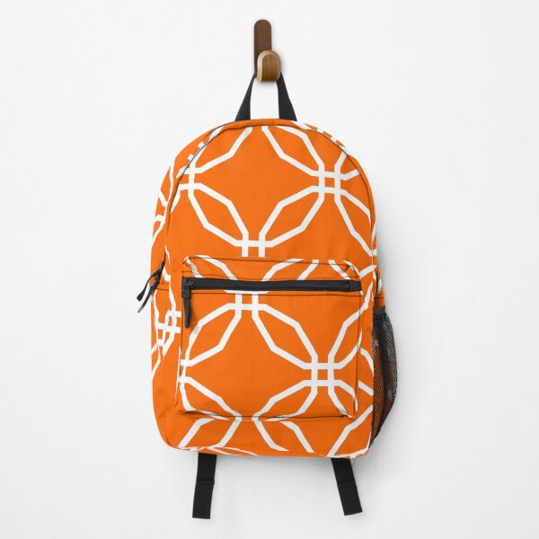 Item preview, Safety orange & white interconnected shapes designed and sold by Mint + Midnight.