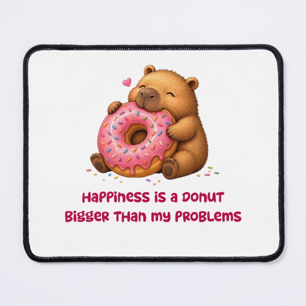 Item preview, Capybara art Donut Dream – Sweet Cozy Vibes designed and sold by Dinaelsherkawy.