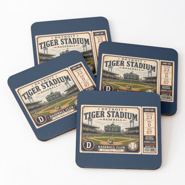 Item preview, Detroit Baseball Vintage Ticket Stub Tiger Stadium Retro Ballpark Design designed and sold by GhostDawgs.