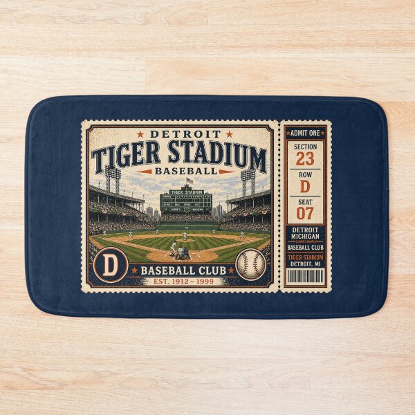 Item preview, Detroit Baseball Vintage Ticket Stub Tiger Stadium Retro Ballpark Design designed and sold by GhostDawgs.