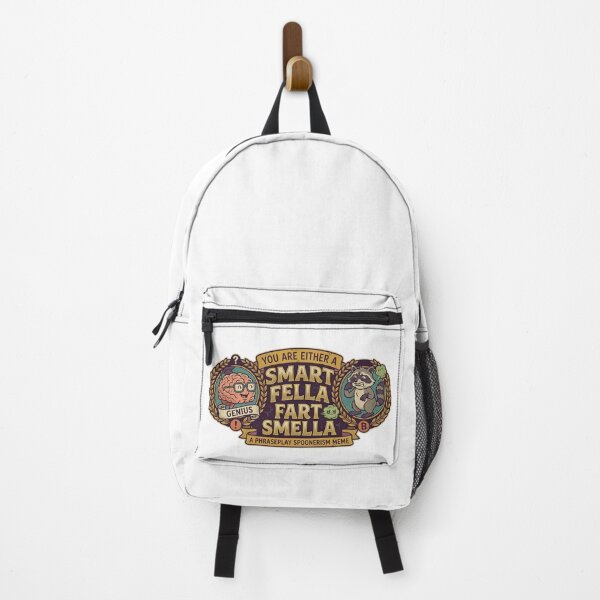 Item preview, Smart Fella vs Fart Smella | Funny Spoonerism Meme Retro Badge designed and sold by Wear Sculpt.