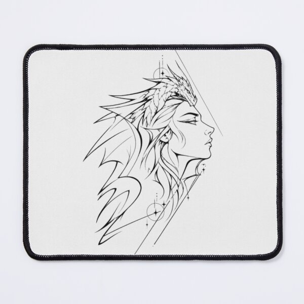 Item preview, Dragon Spirit Within – Mystical Line Art Fantasy Profile designed and sold by InnerwayStudio.