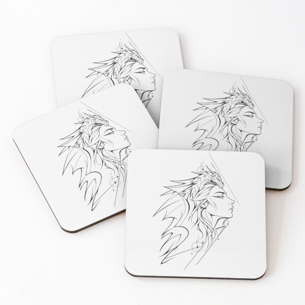 Item preview, Dragon Spirit Within – Mystical Line Art Fantasy Profile designed and sold by InnerwayStudio.
