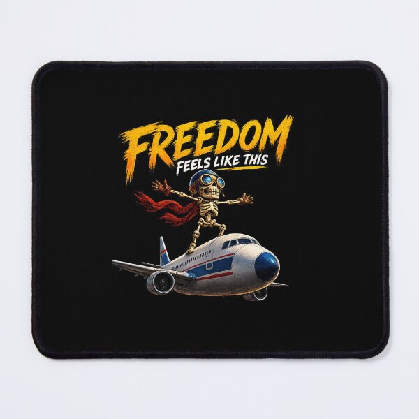 Item preview, Aviation Freedom Skeleton Flying Plane Graphic Design designed and sold by LOLKart.