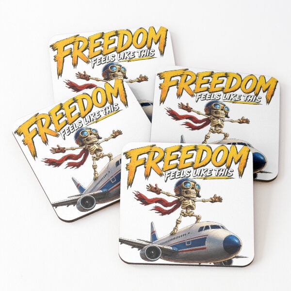 Item preview, Aviation Freedom Skeleton Flying Plane Graphic Design designed and sold by LOLKart.