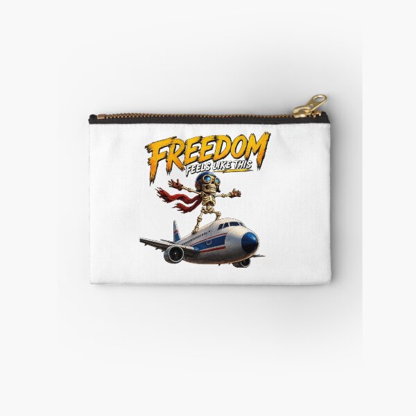 Item preview, Aviation Freedom Skeleton Flying Plane Graphic Design designed and sold by LOLKart.