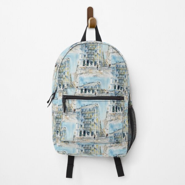 Item preview, Lisbon Blue Tiled Building Watercolor designed and sold by caracatita75.