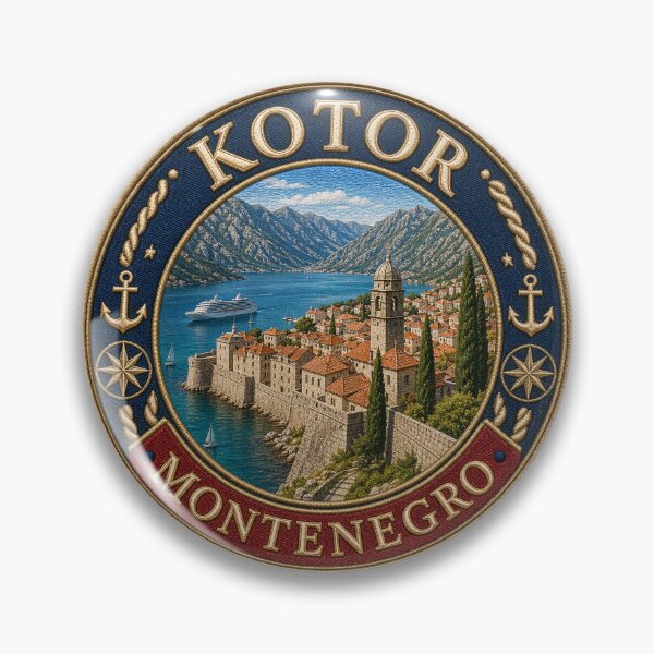 Item preview, Kotor, Montenegro – Bay, Old Town & Nautical Ornaments designed and sold by Girih.