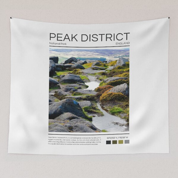 Item preview, Peak District National Park - England  designed and sold by StudioRedKoala.