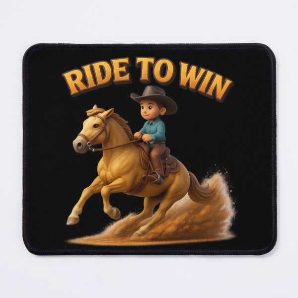 Item preview, Ride to Win – Young Cowboy Spirit and Western Dreams designed and sold by QuarterHorseArt by Just my Studio.