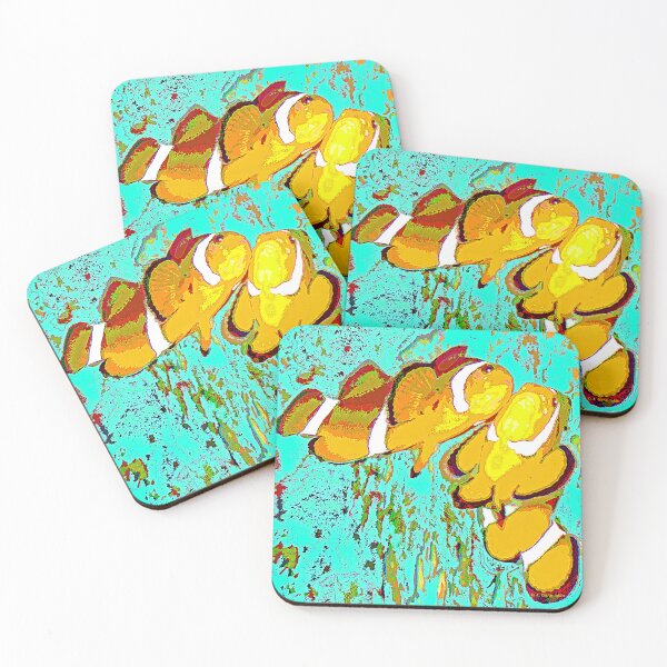 Item preview, Clown Fish Pair, Salt Water Reef Fish, Digital Illustration designed and sold by AMacGPhilly.