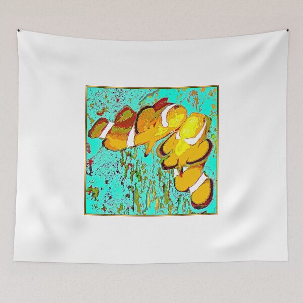 Item preview, Clown Fish Pair, Salt Water Reef Fish, Digital Illustration designed and sold by AMacGPhilly.