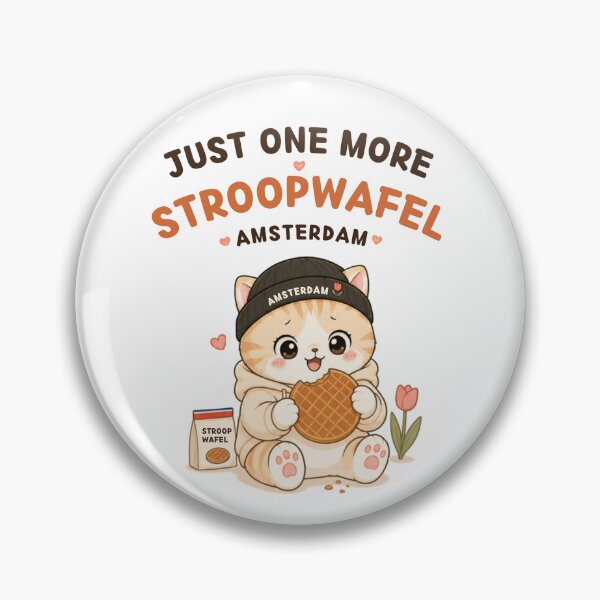 Item preview, Just One More Stroopwafel Cat | Cute Kawaii Aesthetic | Funny Amsterdam Food Design designed and sold by The Mood Index.