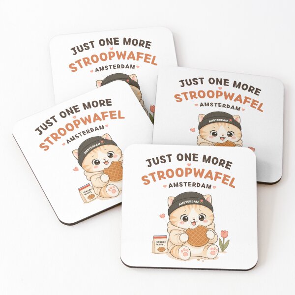 Item preview, Just One More Stroopwafel Cat | Cute Kawaii Aesthetic | Funny Amsterdam Food Design designed and sold by The Mood Index.