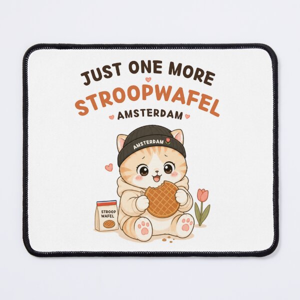 Item preview, Just One More Stroopwafel Cat | Cute Kawaii Aesthetic | Funny Amsterdam Food Design designed and sold by The Mood Index.