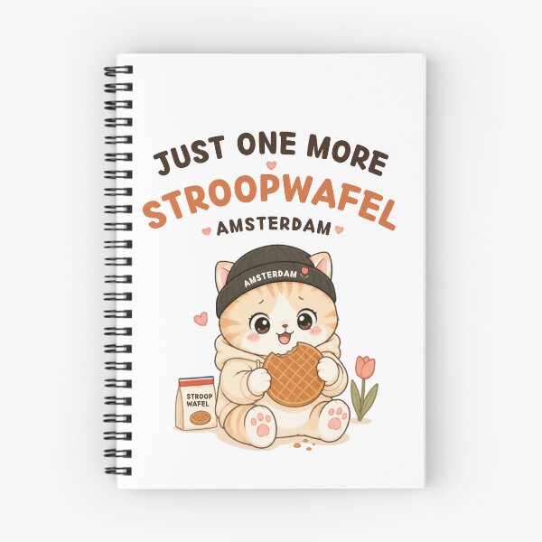 Item preview, Just One More Stroopwafel Cat | Cute Kawaii Aesthetic | Funny Amsterdam Food Design designed and sold by The Mood Index.