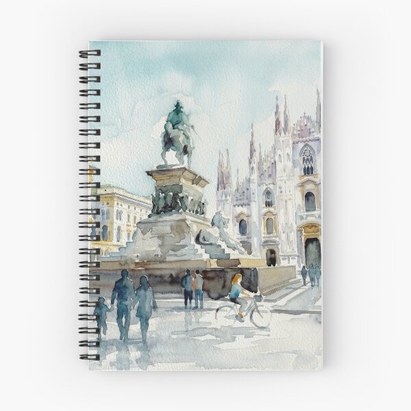Item preview, Milan Duomo Cathedral Square Watercolor designed and sold by caracatita75.