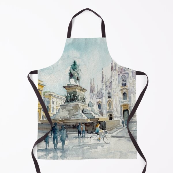Item preview, Milan Duomo Cathedral Square Watercolor designed and sold by caracatita75.