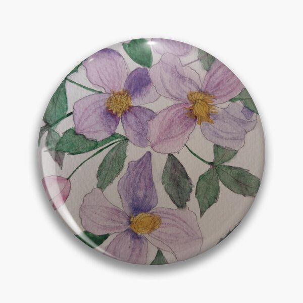 Item preview, Purple Clematis in watercolour  designed and sold by esvb.