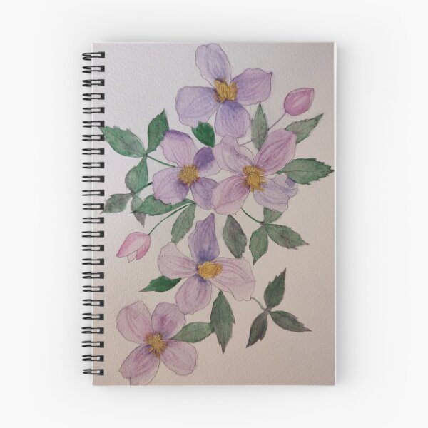 Item preview, Purple Clematis in watercolour  designed and sold by esvb.