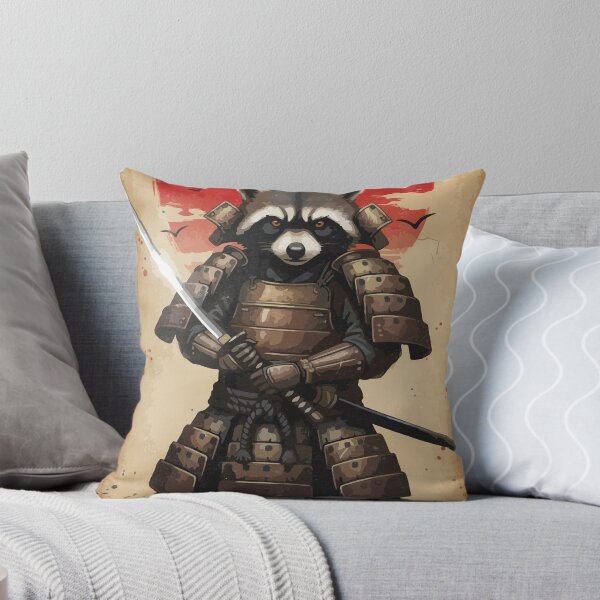 Item preview, Tanuki Shogun - Vintage Japanese Samurai Raccoon Warrior Art designed and sold by YYoYY.