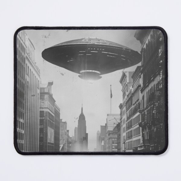 Item preview, UFO ATTACK – Modern Home Art Print designed and sold by MarkedArtPrints.