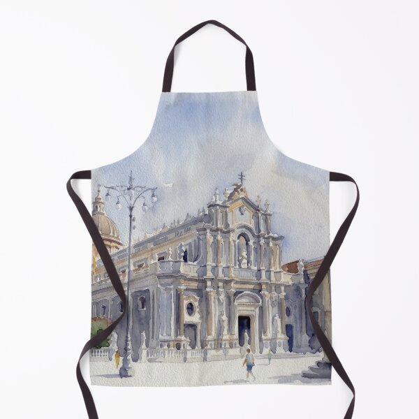 Item preview, Piazza del Duomo Catania Sicily Watercolor designed and sold by caracatita75.