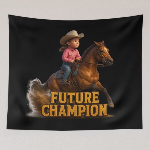 Item preview, Future Champion – Young Cowgirl Spirit and Western Dreams designed and sold by  QuarterHorseArt by Just my Studio.