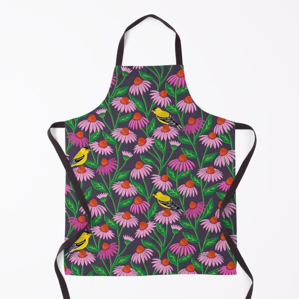 Item preview, Goldfinch birds with pink coneflowers designed and sold by Jennifer Ladd.