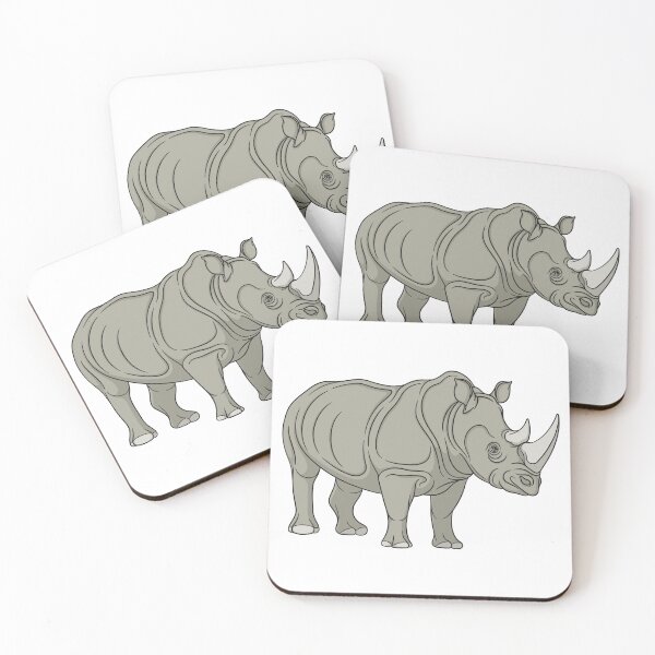 Item preview, Illustration with rhinoceros designed and sold by RizikCat.