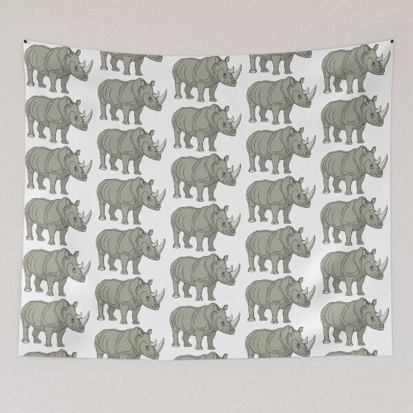 Item preview, Illustration with rhinoceros designed and sold by RizikCat.