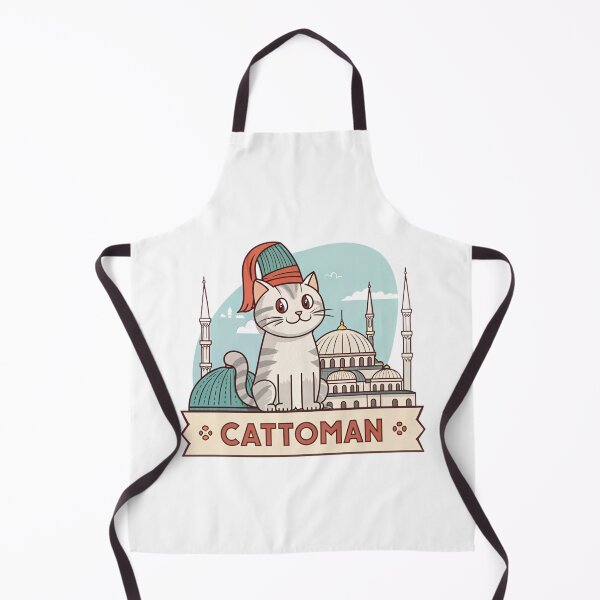 Item preview, Cattoman - Cute Ottoman Cat with Fez and Istanbul Mosque Illustration designed and sold by asliberry.